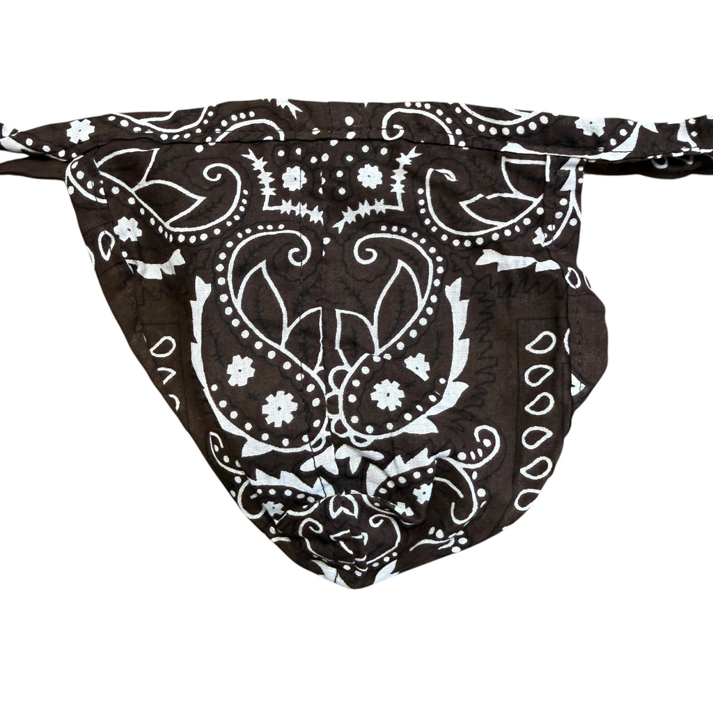 Brown Hanky Bandana Thong. O/S