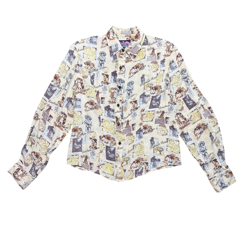 Aurora "Rawhide Roses" Shirt. S