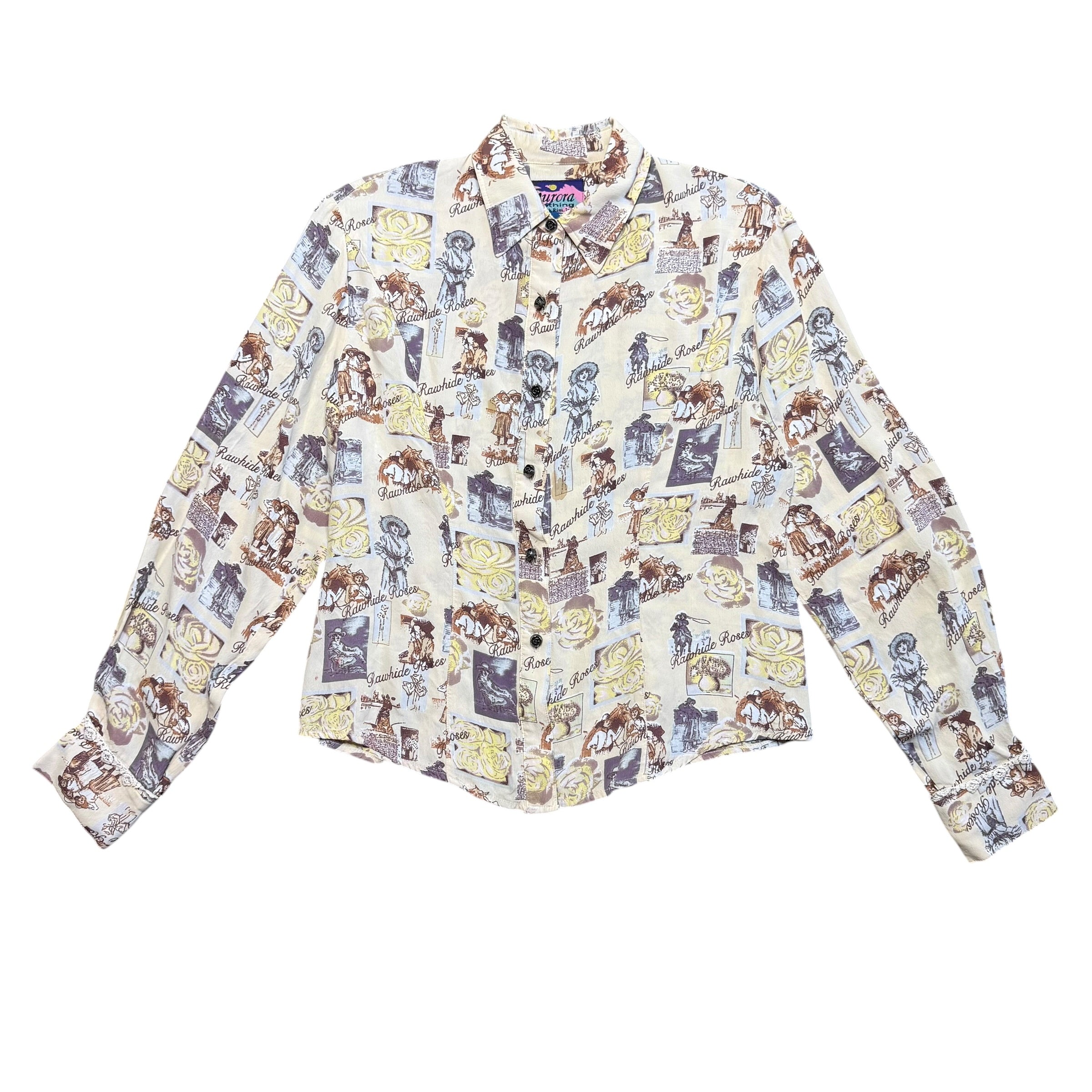Aurora "Rawhide Roses" Shirt. S
