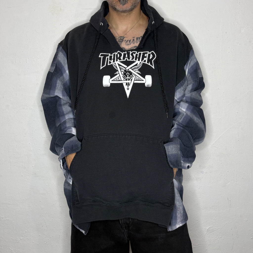 Thrasher Plaid Hoodie. 4XL