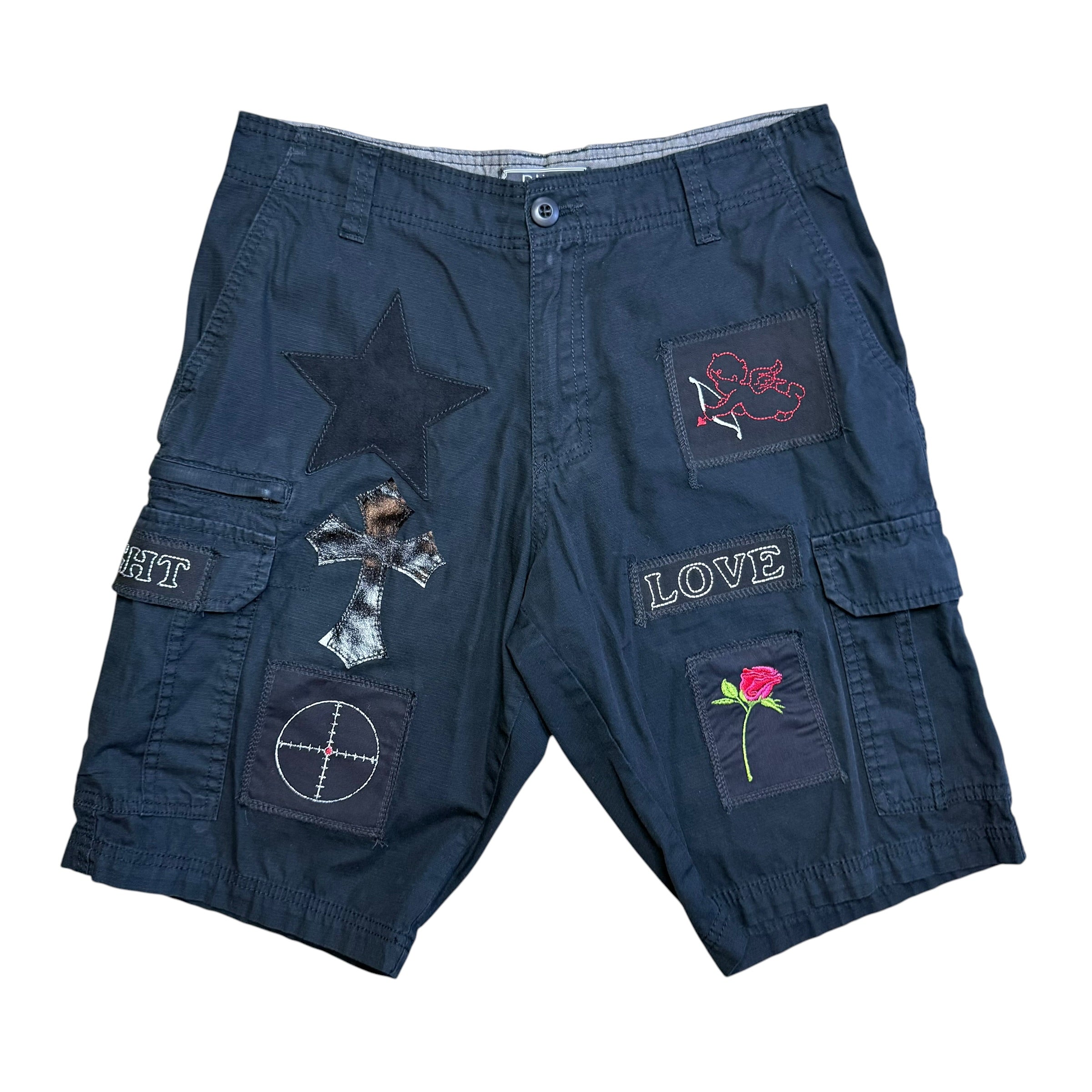 Patch'D Cargo Shorts. 32