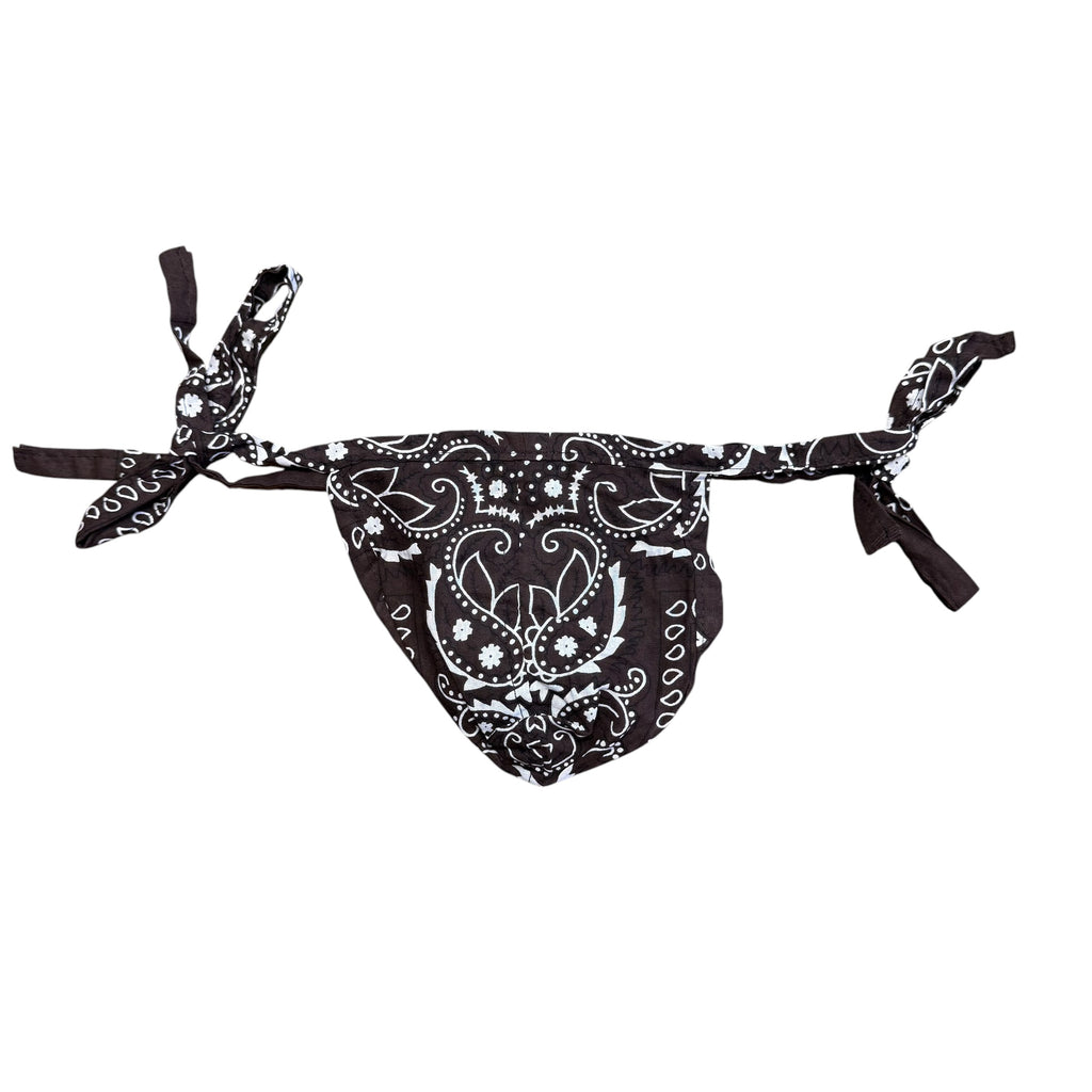 Brown Hanky Bandana Thong. O/S