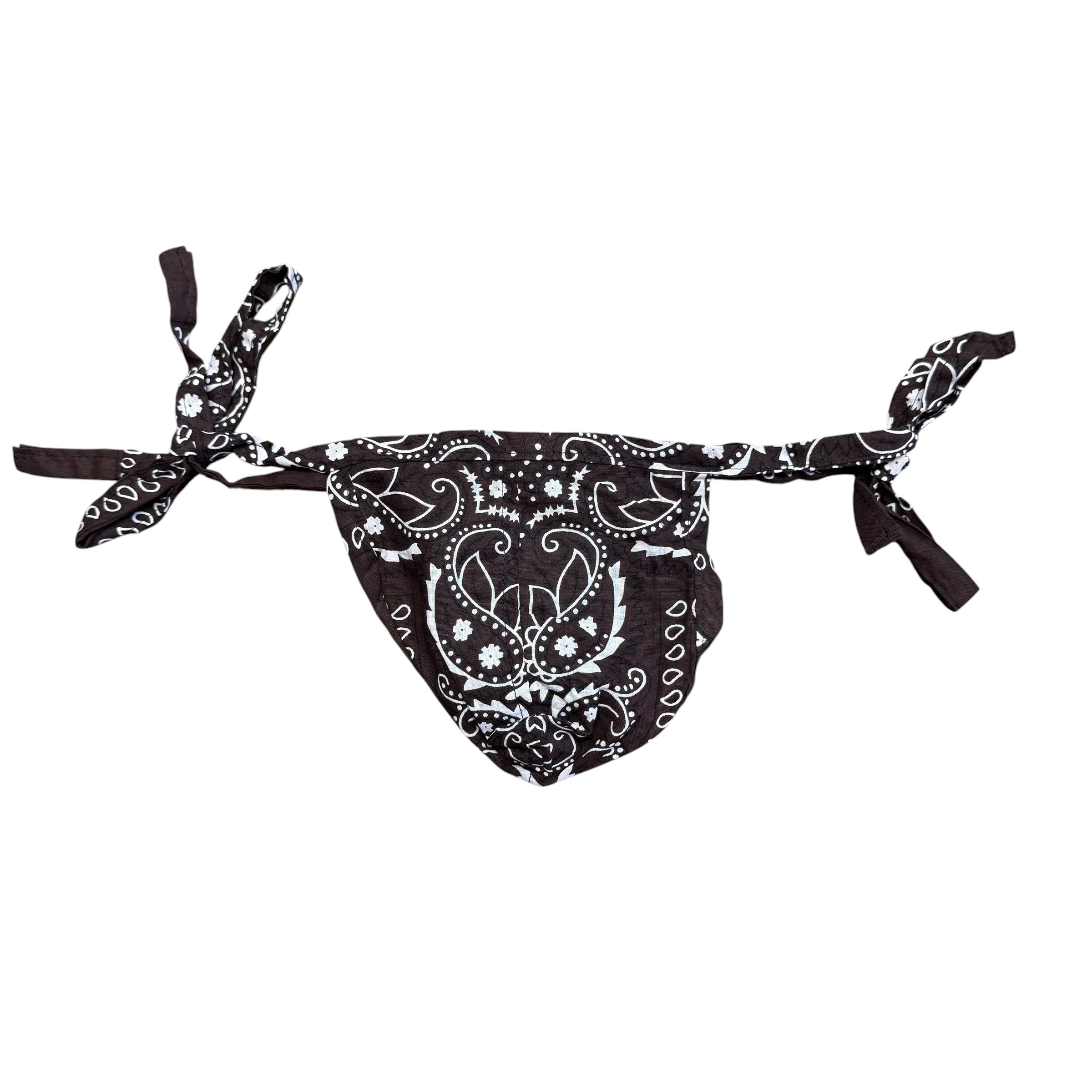 Brown Hanky Bandana Thong. O/S
