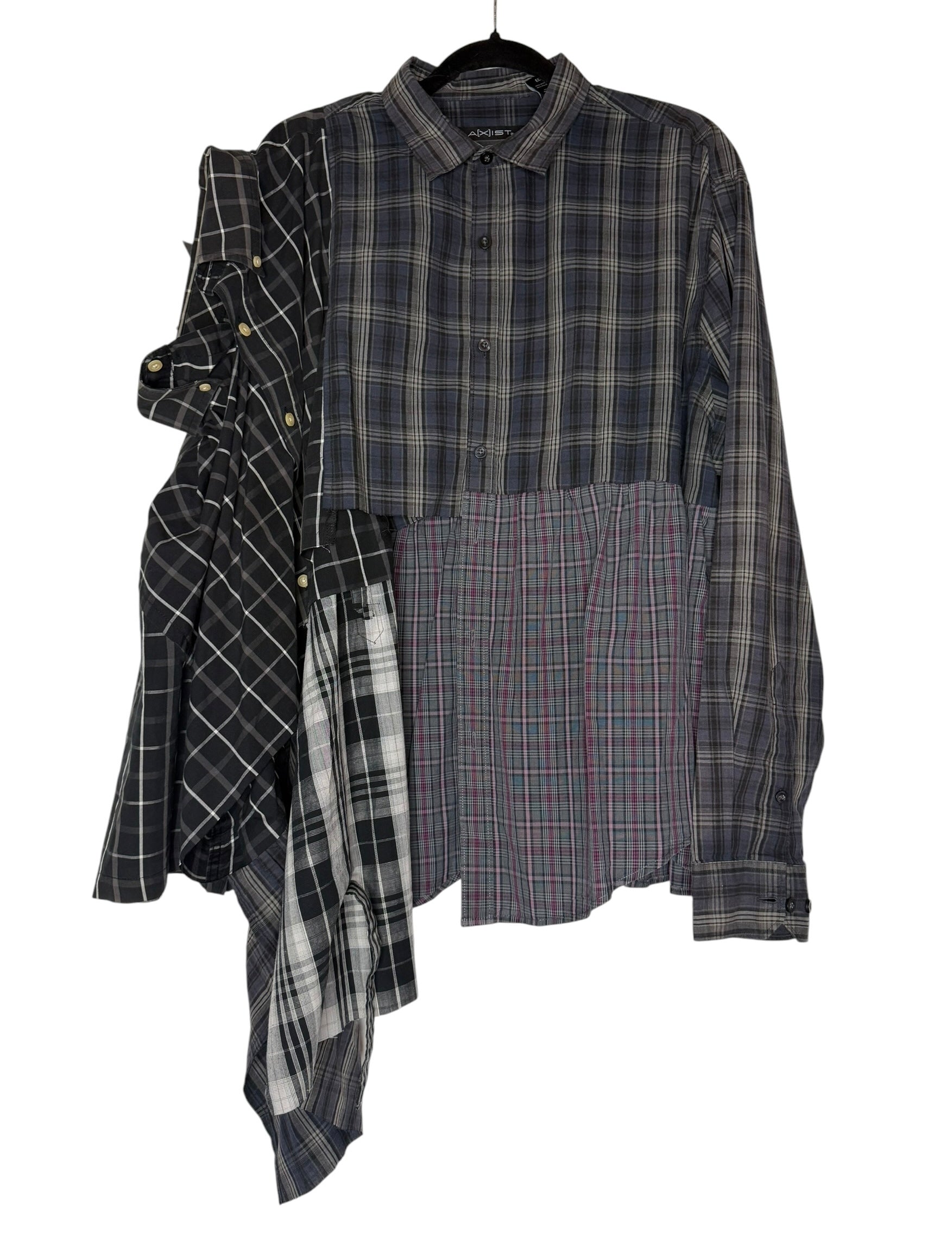 Black Double Crop Shirt.