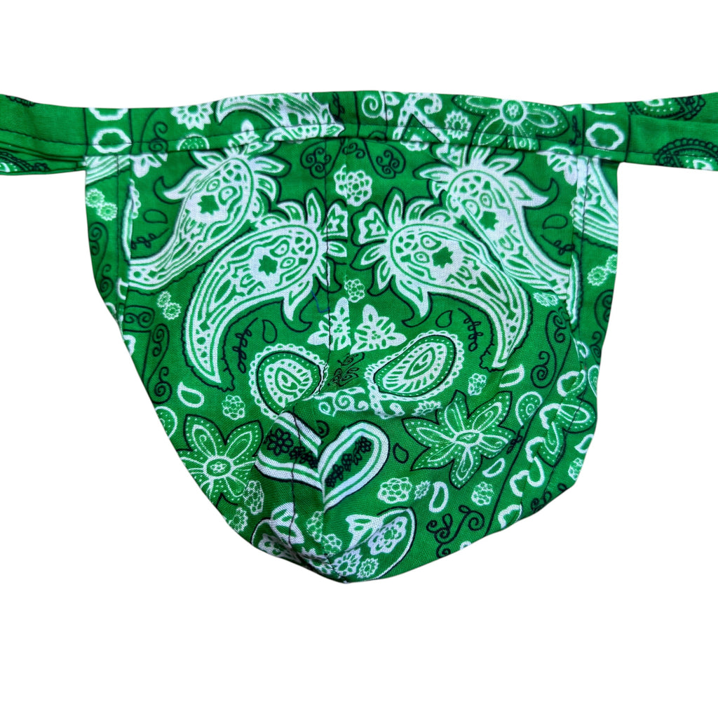Green Hanky Bandana Thong. O/S