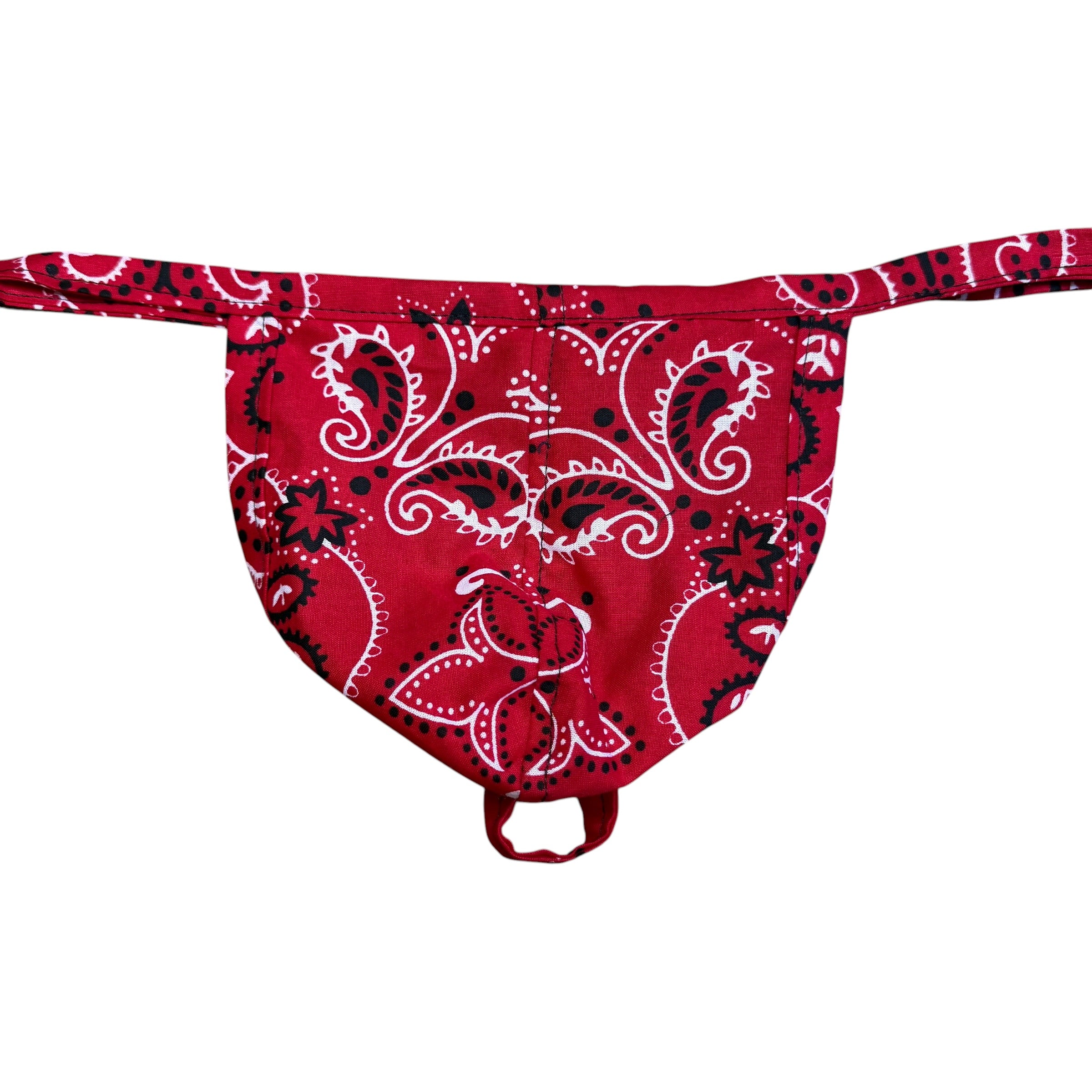 Red Hanky Bandana Thong. O/S