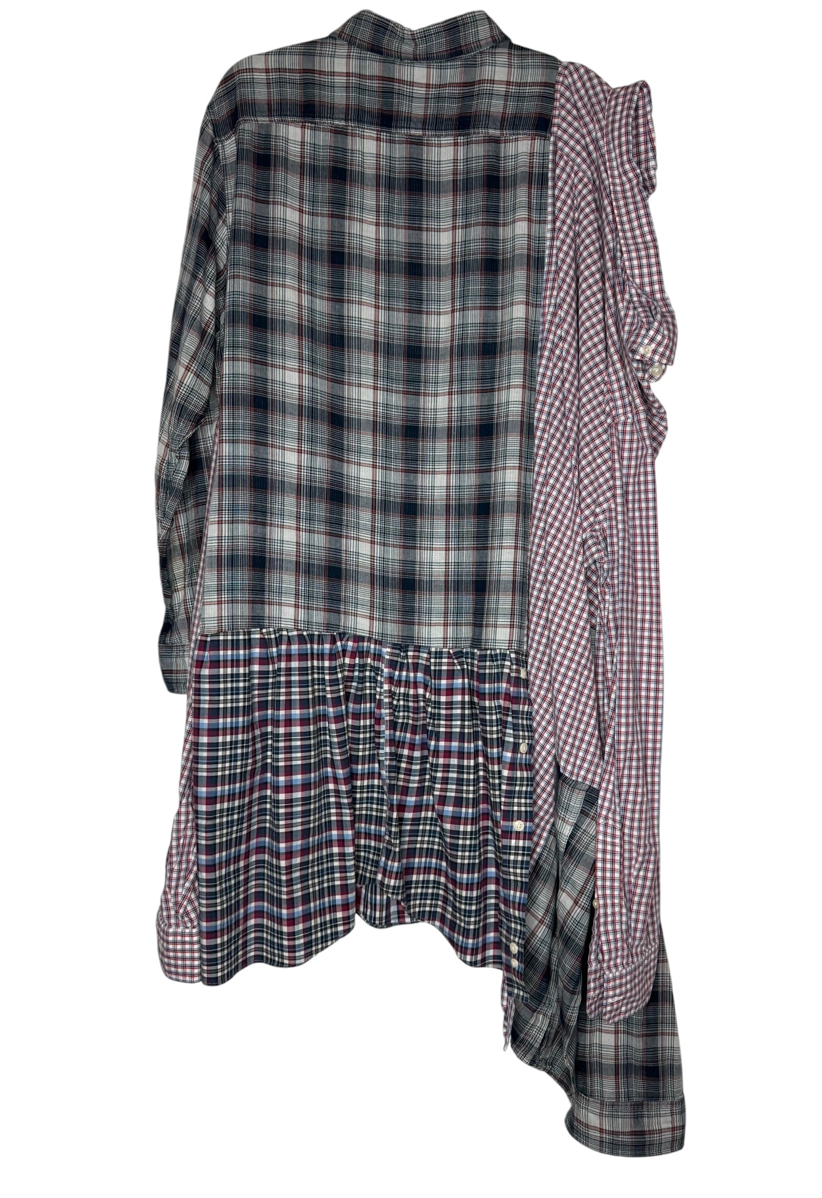 Red Double Shirt Tunic. M