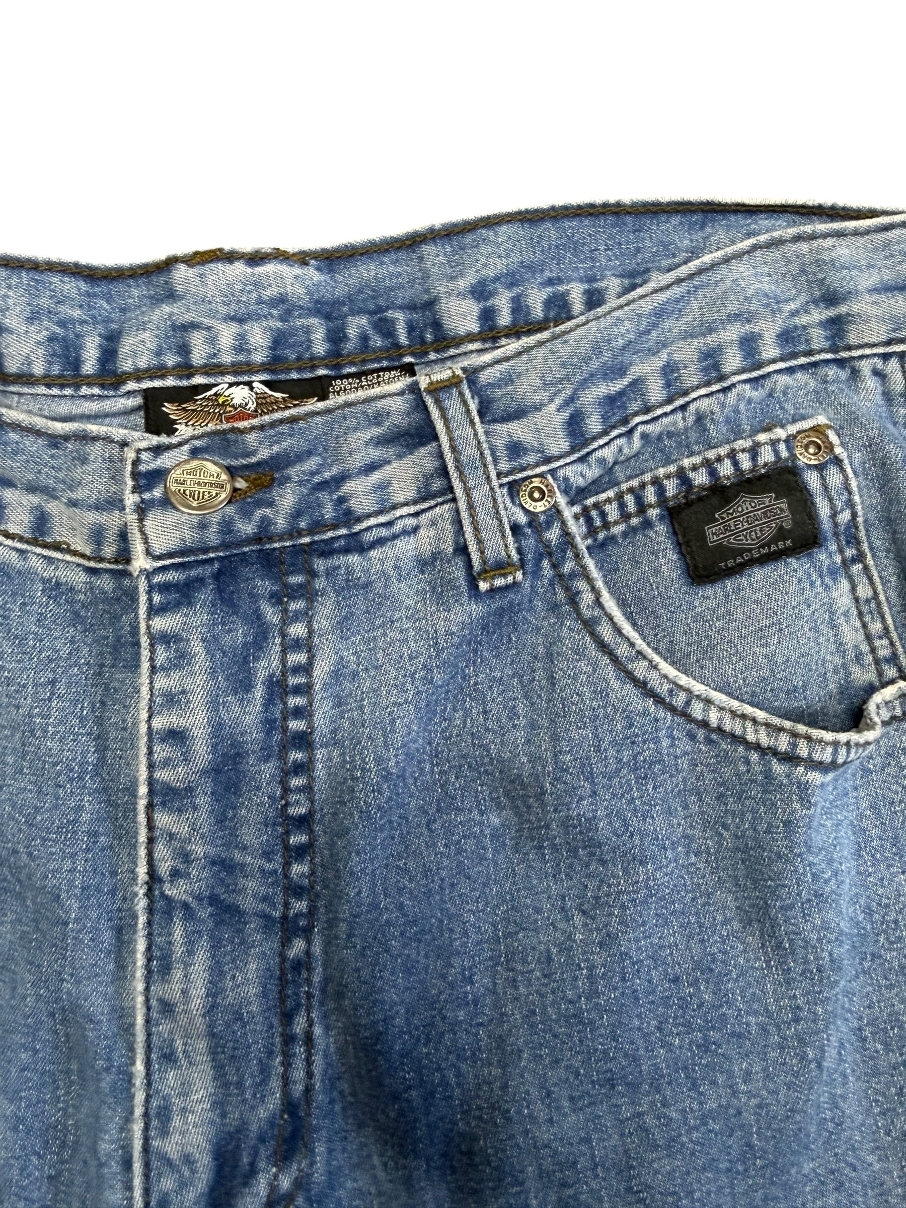 Harley Davidson Plaid Jean. 36