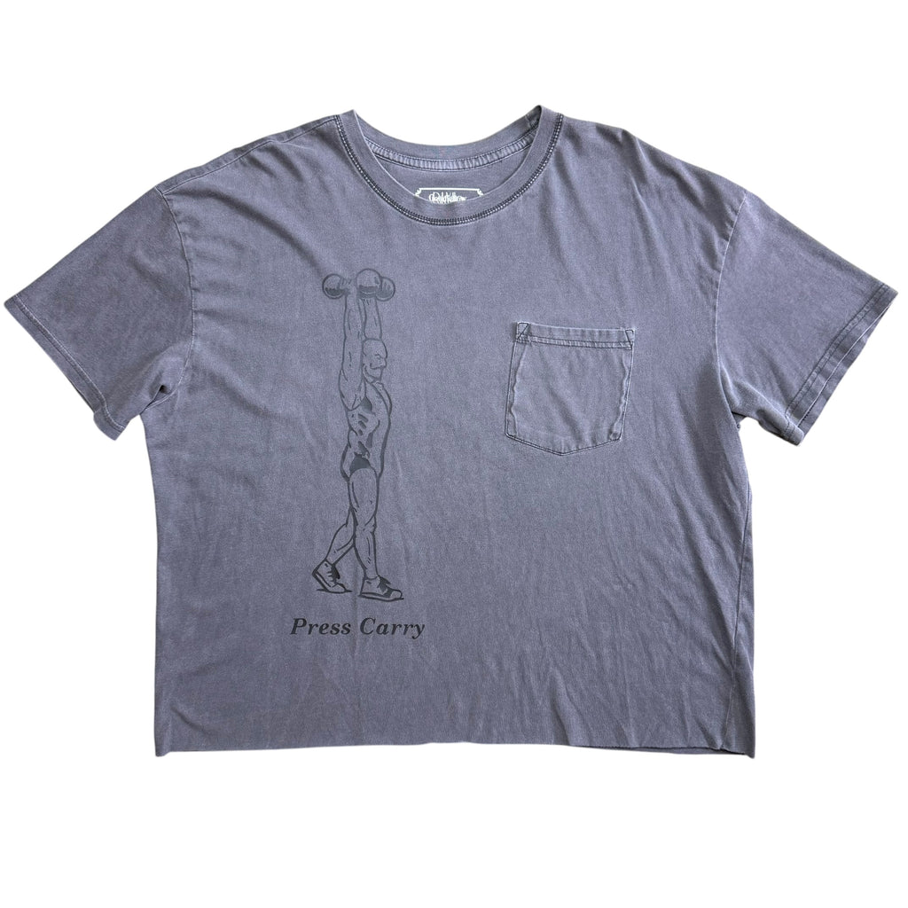 "Press Carry" Crop T-Shirt. XL