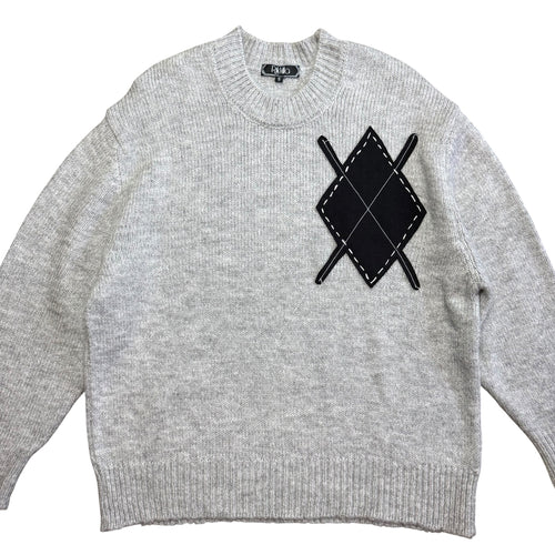 Argyle Fuzzy Sweater. S/M - L/XL