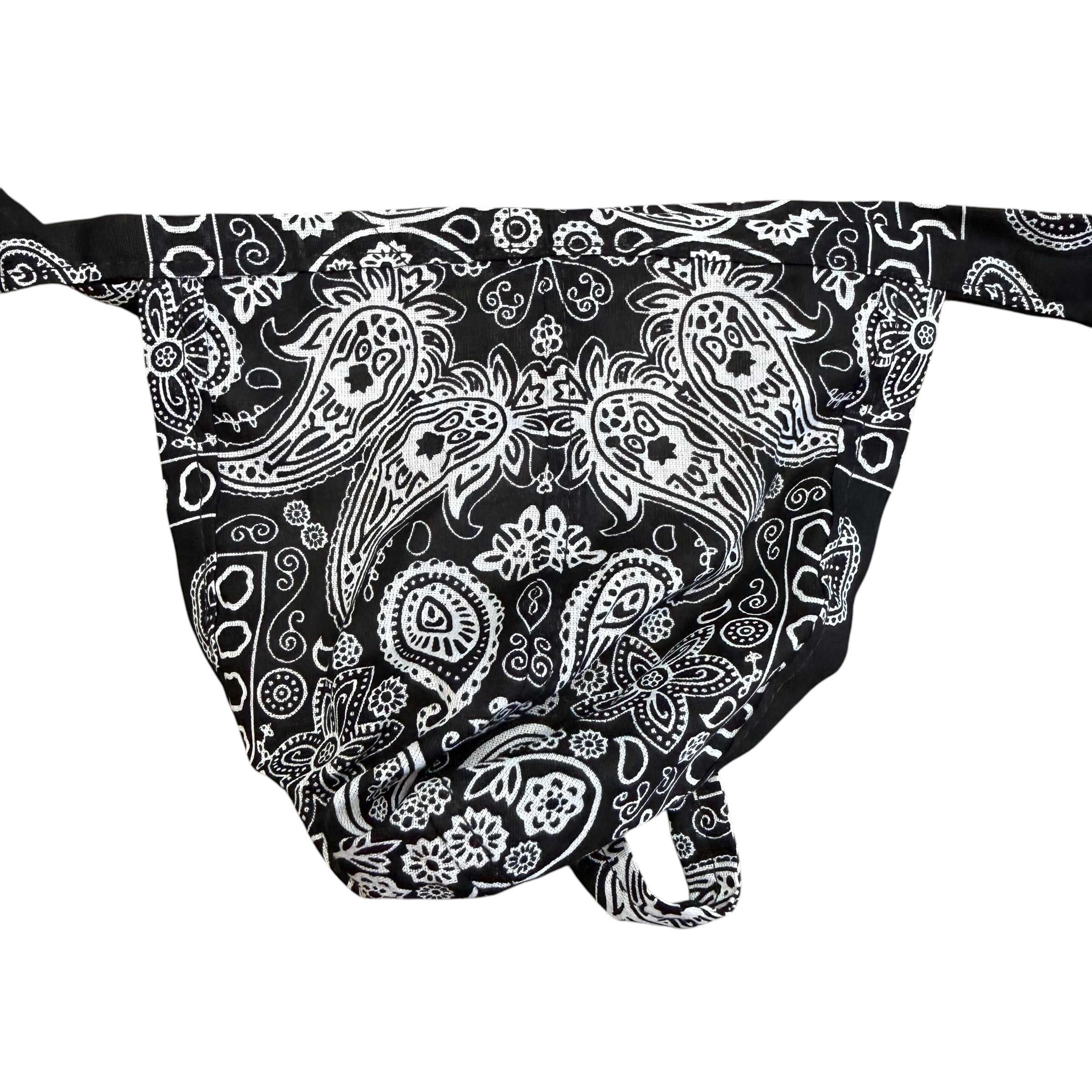 Black Hanky Bandana Thong. O/S